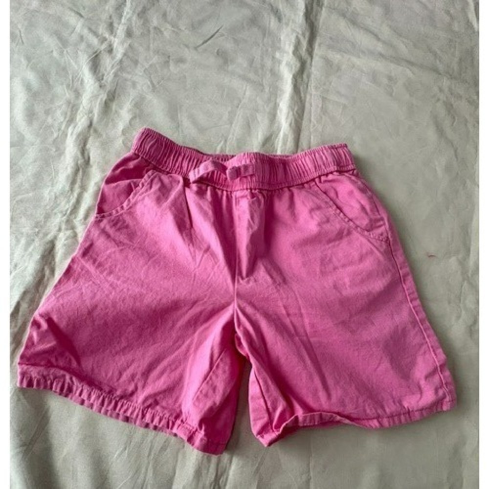 Cat & Jack Girls Sz M Pink Elastic Waist Pockets Drawstring Shorts Casual Summer